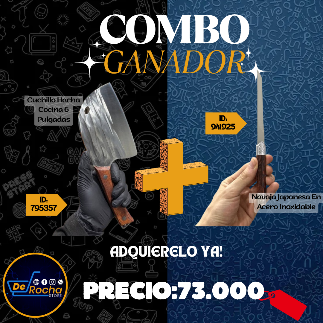 combo navaja japonea+cuchico 6 p